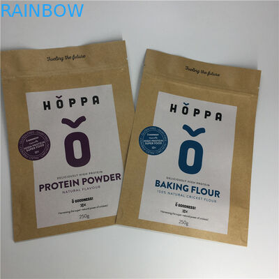 Kahverengi Kraft Paperstand Up Torbalar 120-140 Toz Baharat