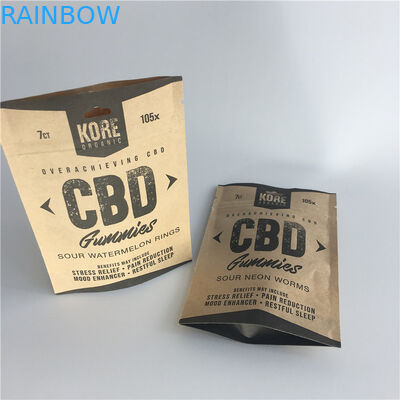 Kahverengi Kraft Paperstand Up Torbalar 120-140 Toz Baharat