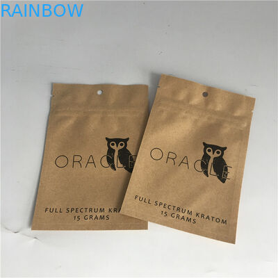 Kahverengi Kraft Paperstand Up Torbalar 120-140 Toz Baharat