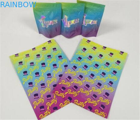 3.5 Gram Plastik Torbalar Ambalaj Özel Etiket Baskılı CBD Çerezler Açılıp Kapanabilir Kilitli