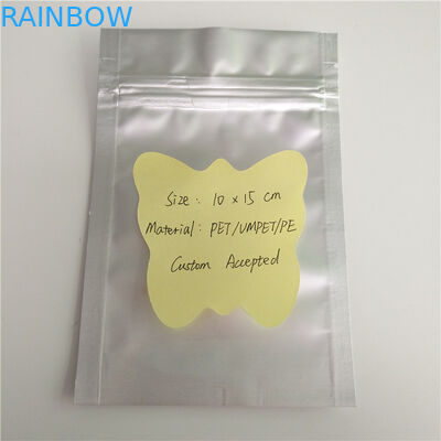 Düz Gümüş Renkli Stand Up Fermuar Çanta Torbaları Özelleştirilmiş Lamine Ambalaj