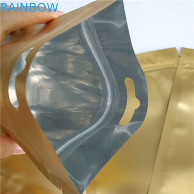 Euro / Yuvarlak Asma Deliği ile Lamine Malzeme Top Fermuar Stand Up Çanta Çanta