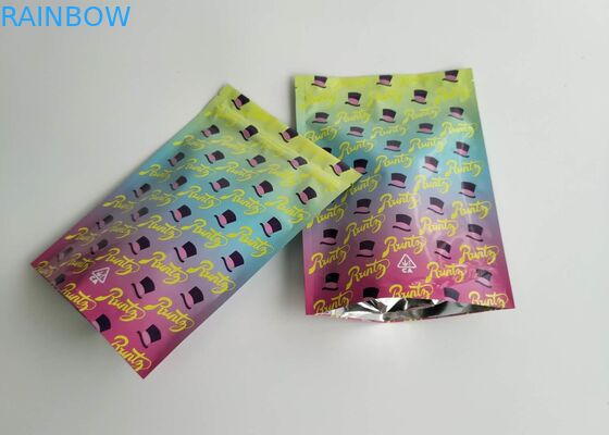 Zip Kilit Tasarım Özel Baskılı Stand Up Torbalar Parlak Runtz Çanta Koku Korumalı