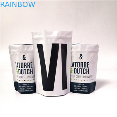 Mat Beyaz Kahve Poşeti Plastik Torbalar Paketleme Alüminyum Folyo Conta Kılıfı