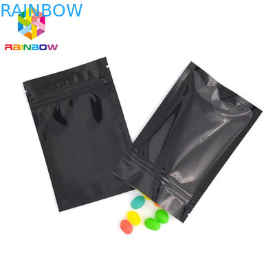 Tam Renkli Alüminyum Folyo Çanta Ambalaj Kilitli Düz 3 Yan Mühürlü Çantalar