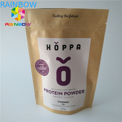 Çevre Dostu Folyo Kılıfı Ambalaj Gıda Sınıfı Kilitli Logo Baskılı Kraft Craft Kağıt