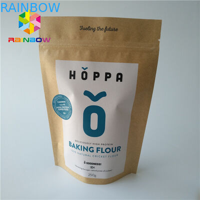 Özel Baskılı Kilitli Gıda Stand Up Kılıfı Ambalaj Çantası Kraft Kağıt Mat Yüzey