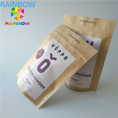 Özel Baskılı Kilitli Gıda Stand Up Kılıfı Ambalaj Çantası Kraft Kağıt Mat Yüzey