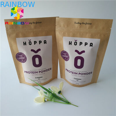 Özel Baskılı Kilitli Gıda Stand Up Kılıfı Ambalaj Çantası Kraft Kağıt Mat Yüzey