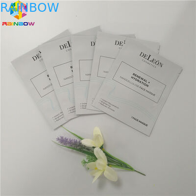 Alüminyum Folyo Plastik Kozmetik Ambalaj Çanta Yüz Ambalaj 3 Tarafı Mühür Maskesi Paket