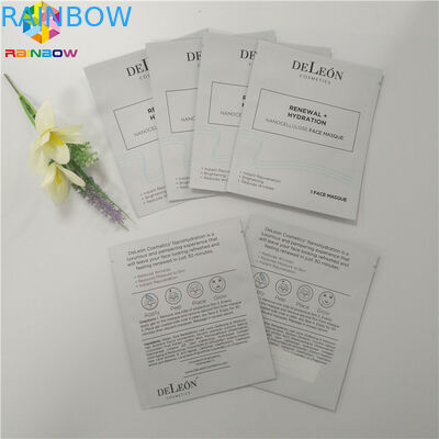 Alüminyum Folyo Plastik Kozmetik Ambalaj Çanta Yüz Ambalaj 3 Tarafı Mühür Maskesi Paket