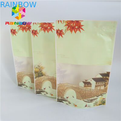 Kraft Kağıt Özel Baskılı Kahve Poşetleri Için Stand Up Torbalar Ambalaj 1kg 500g