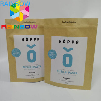 Kahve Weeds Stand Up Kılıfı Çanta Özel Baskılı Kağıt Ambalaj Kraft Kağıt