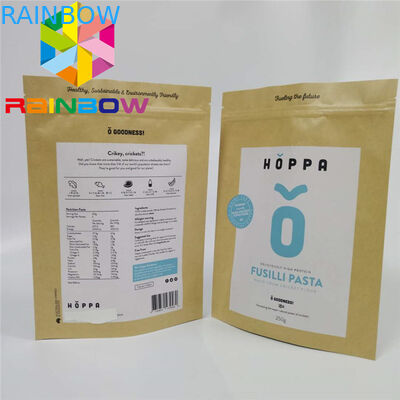 Kahve Weeds Stand Up Kılıfı Çanta Özel Baskılı Kağıt Ambalaj Kraft Kağıt