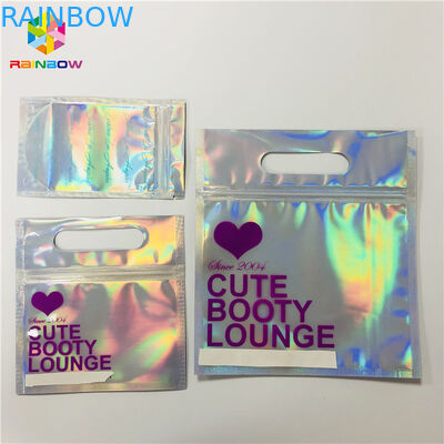 Fermuar Plastik Mylar Folyo Kozmetik Ambalaj Çantası Hologram Lazer Holografik Stand Up Tipi