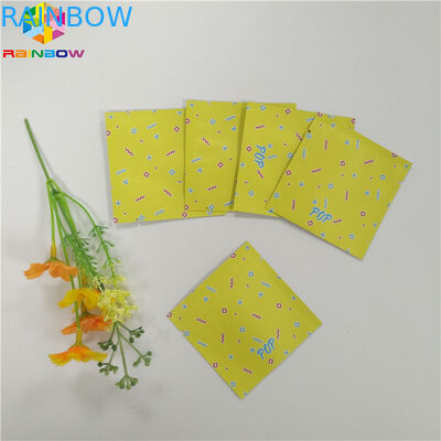 Gıda Sınıfı Folyo Kılıfı Ambalaj Mylar Üç Yan Mühür Snack Çay Kapsül Için Düz Fermuar Çanta