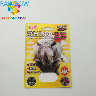 Erkekler Ambalaj Kartı İçin Normal Boyut Blister Kart Ambalaj 3D Etkisi Sex Pill