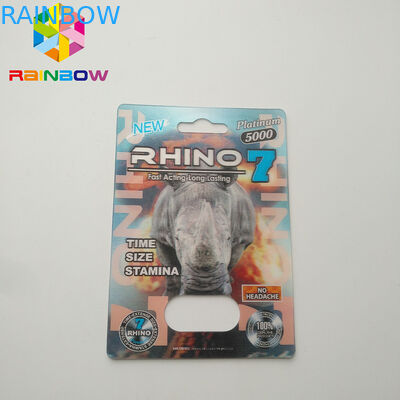 Erkekler Ambalaj Kartı İçin Normal Boyut Blister Kart Ambalaj 3D Etkisi Sex Pill