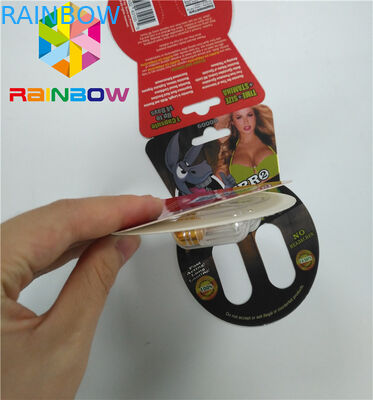 Parlak Blister Kart Ambalajı Özel Seks Geliştirme Hapları Burro2 60000 Paper Card
