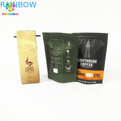 Protein / Kahve Tozu İçin Düz Tabanlı Çay Poşetleri Ambalaj Açılıp Kapanabilir Kilitli