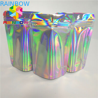 Kilitli Hologram Snack Gıda Ambalaj Torbaları Kirpik / Fırça / Takı İçin Özel