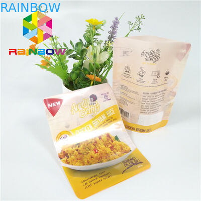 Fermuarlı Plastik Torbalar Ambalaj Baskılı Vakumlu Gıda Sosları Retort Stand Up Çantası