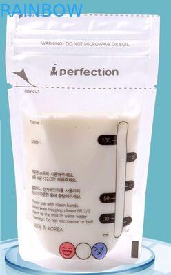 Yeniden Kullanılabilir Plastik Torbalar Ambalaj Özel Ön Sterilize Bebek Anne Sütü Saklama