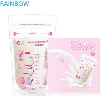Çift Stand Up Fermuar Çanta, Isıya Dayanıklı Ambalaj Torbaları Anne Sütü Saklama
