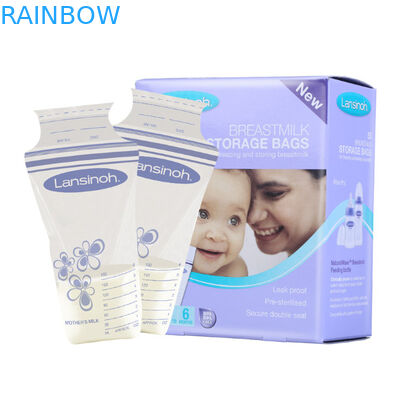 Çift Stand Up Fermuar Çanta, Isıya Dayanıklı Ambalaj Torbaları Anne Sütü Saklama