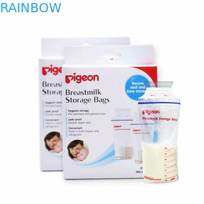 Çift Stand Up Fermuar Çanta, Isıya Dayanıklı Ambalaj Torbaları Anne Sütü Saklama