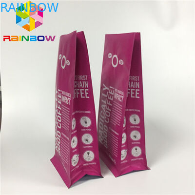 Alüminyum Folyo Kese Ambalajı, Valfli Düz Kahve Çantaları Stand Up