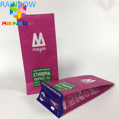 Alüminyum Folyo Kese Ambalajı, Valfli Düz Kahve Çantaları Stand Up