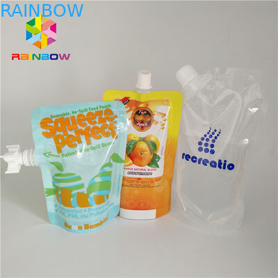 Plastik İçecek Sıvı Borulu Çanta, Meyve Suyu İçecek Standlı Torbalar