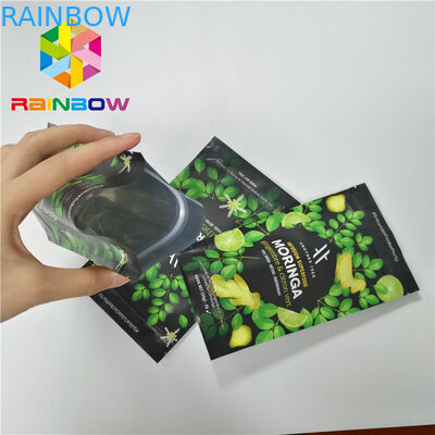 Lamine Malzeme Fermuarlı Stand Up Çanta Çanta Moringa Yaprak Tozu Paketleme