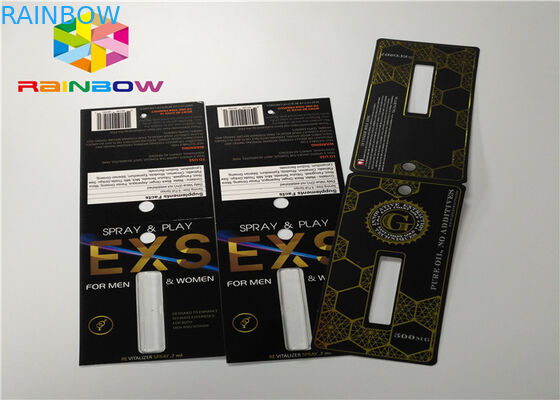 Plastik Şişe Blister Ekleme Kartı Erkek Geliştirme Hapları Kartları / Ekran Kutusundan 3d Ambalaj