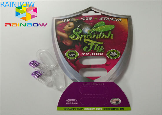 Erkek Geliştirme Hapları Blister Ambalaj Paketleme 3D Rhino Blister Kart Kapsül Paketi İçin