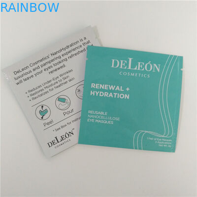 Tam Renkli Baskı Stand Up Fermuar Çanta Torbaları Yeniden Kullanılabilir Göz Maskeleri Ambalajı