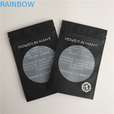 Parlak Isı Mühür Ambalaj Çantaları Özel Logo Zip Kilit Çanta Küpe Bilezik Torbalar