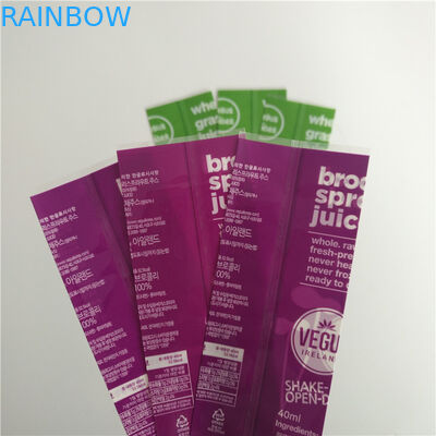 Tam Renkli Baskı Shrink Sleeve Etiketleri Şişe İçin Gıda Sınıfı Plastik Malzeme