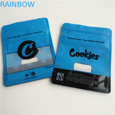 Kilitli Runtz Çanta Bitkisel Tütsü Ambalajı Alüminyum Folyo PET Özelleştirilmiş Boyut