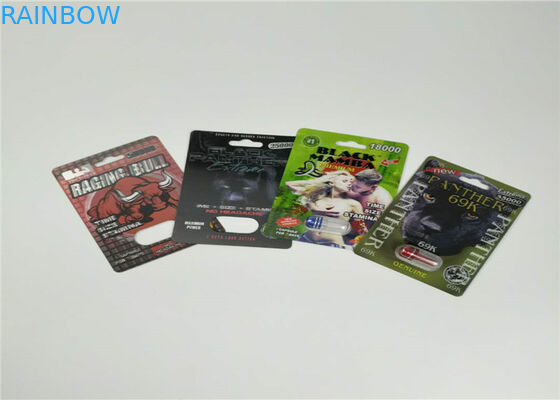 Slide Blister Kart Ambalaj Erkek Geliştirme Hapları Paketleme Seks Hapı 3d Ambalaj