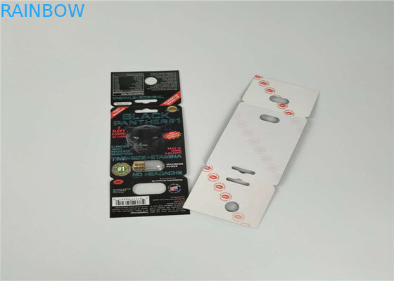 3D Holografik Etkisi Blister Kart Ambalaj Altın Rhino Konteyner Bullet SGS / FDA Onayı