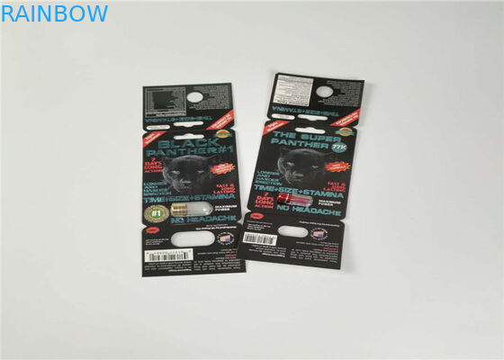 PP PET Malzeme Plastik Blister Altın Rhino Konteyner Bullet ile Ambalaj Kağıdı Seks Hap Kartı