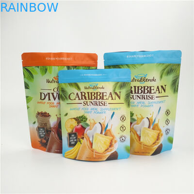 Kurutulmuş Meyve Ambalaj için Kilitli Alüminyum Folyo Stand Up Kılıfı Gravür Baskı