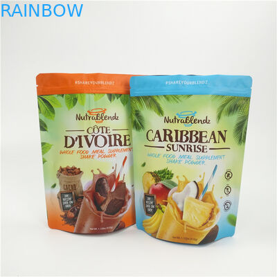 Kurutulmuş Meyve Ambalaj için Kilitli Alüminyum Folyo Stand Up Kılıfı Gravür Baskı