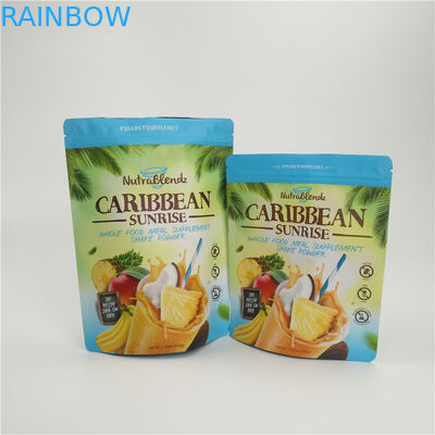 Kuru Meyve Snack Bag Paketleme Fermuar Özel Baskılı Alüminyum Folyo Suya Dayanıklı