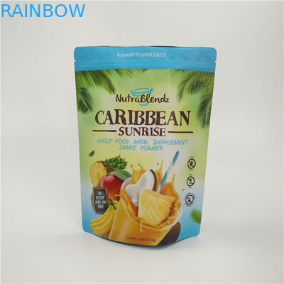 Kuru Meyve Snack Bag Paketleme Fermuar Özel Baskılı Alüminyum Folyo Suya Dayanıklı