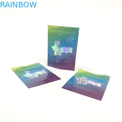 Kilitli Plastik Runtz Çanta Bitkisel Tütsü Ambalajı Alüminyum Folyo Gravnre Baskı