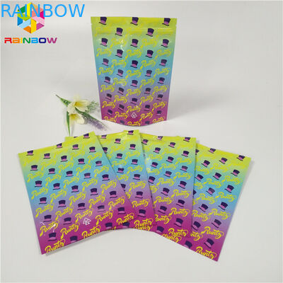 Özel 1oz 3.5g Folyo Kılıfı Ambalaj Koku Korumalı Ot Ambalaj Torbaları Parlak Yüzey