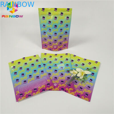 Özel 1oz 3.5g Folyo Kılıfı Ambalaj Koku Korumalı Ot Ambalaj Torbaları Parlak Yüzey